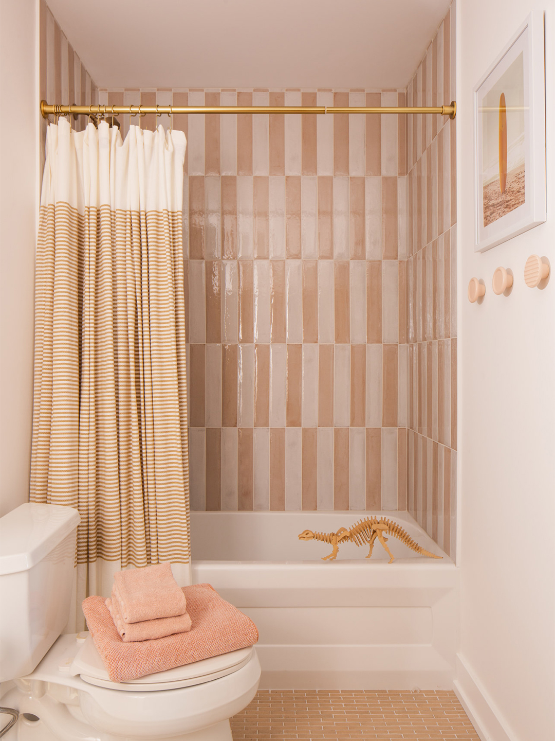 pink shower tile