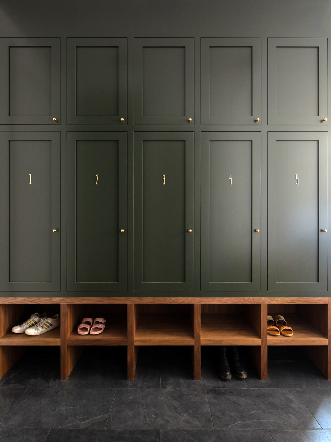 green mudroom