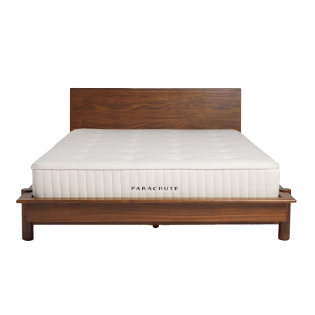  walnut wood bed frame