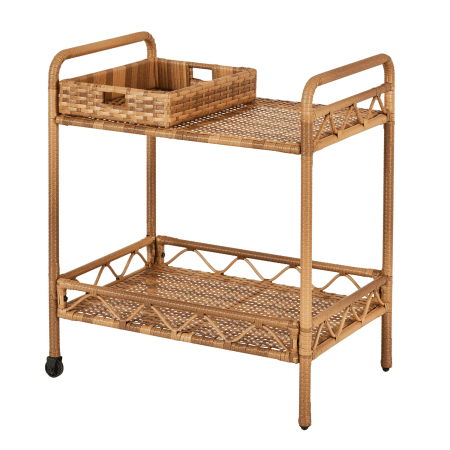  wicker bar cart