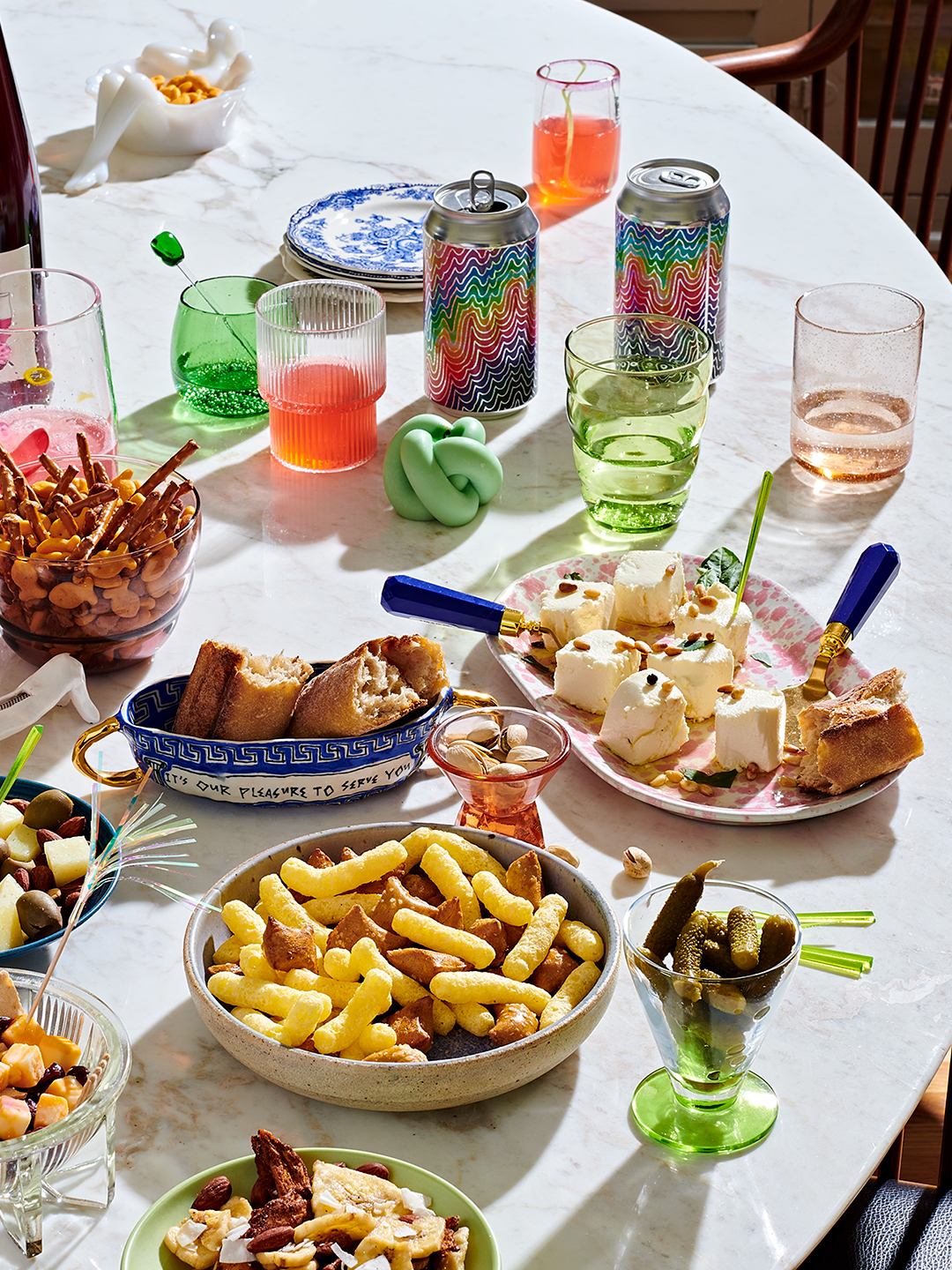 Spread of party food