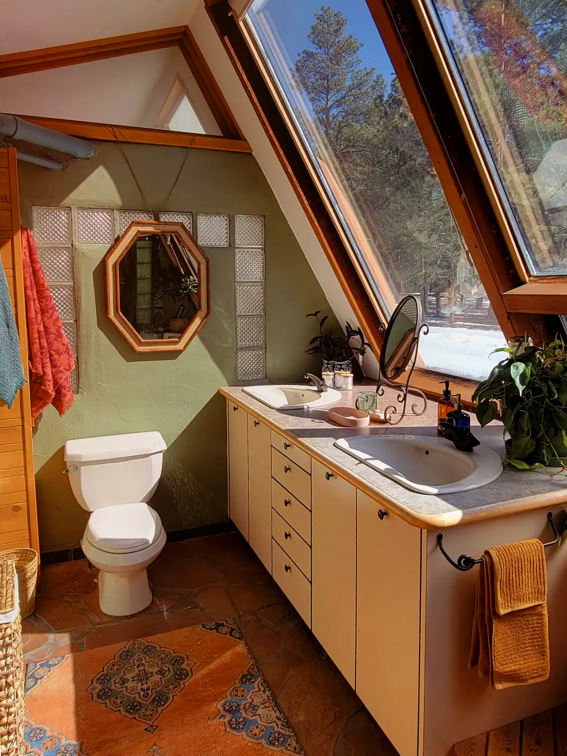 old school bathroom vanity