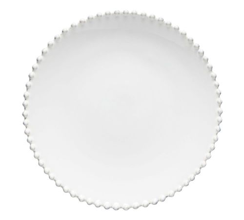  stoneware plate with ball trim