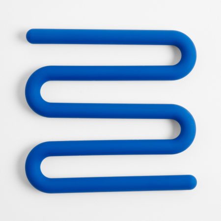  blue trivet in a squiggle