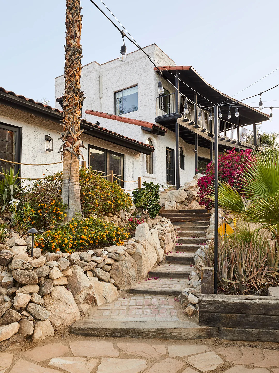 stairs leading up to front door