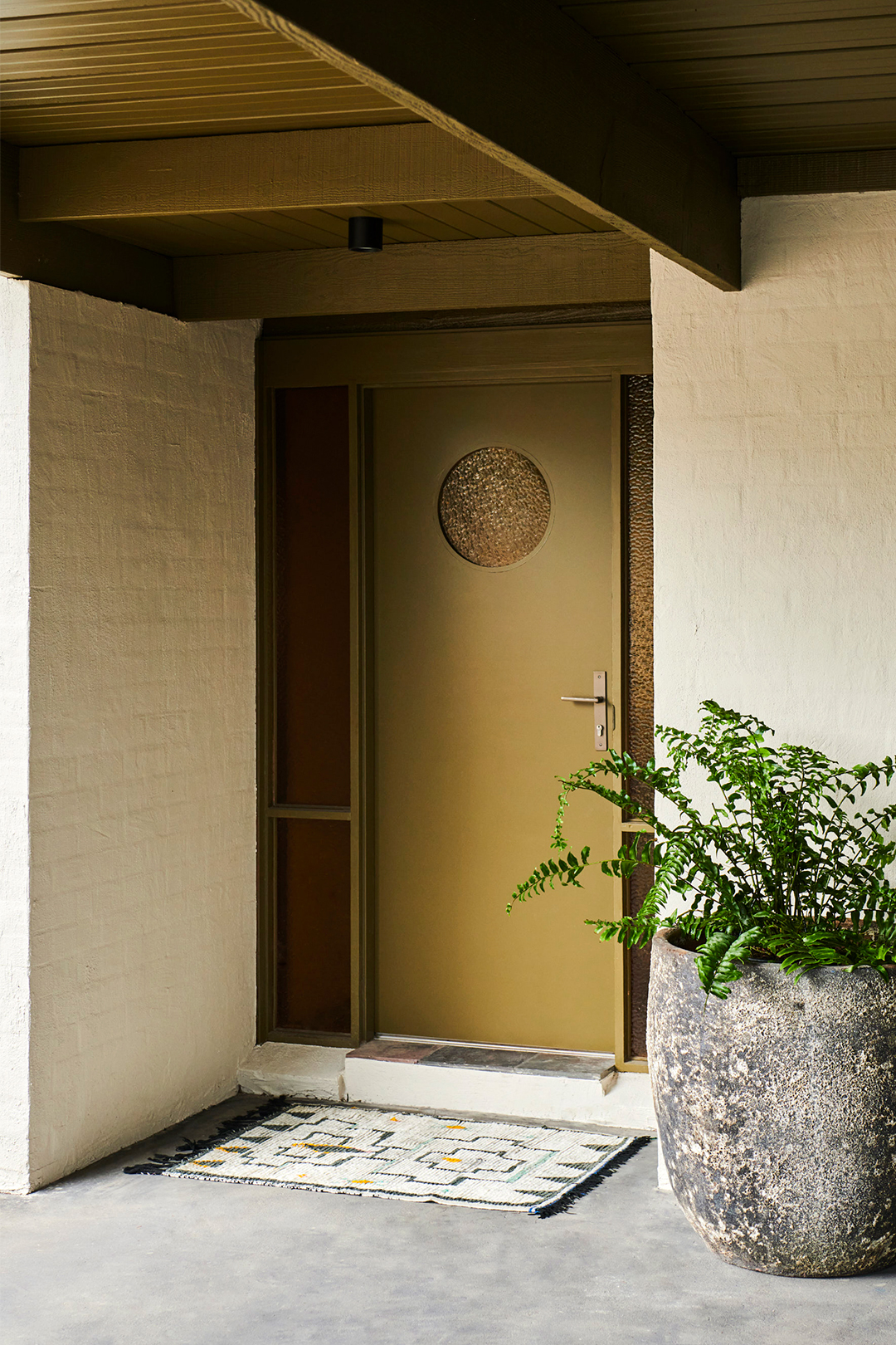 green front door