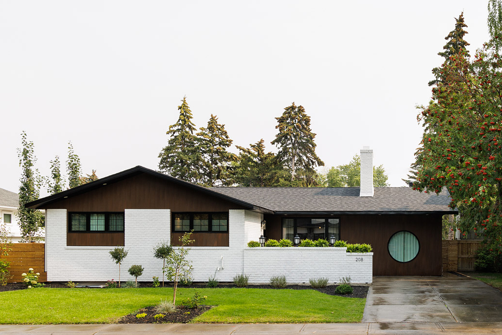 white and brown house