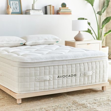  Luxury Organic Mattress on wood platform bed