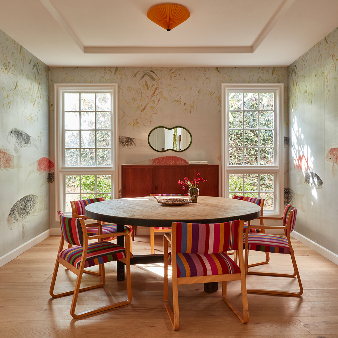 colorful dining room