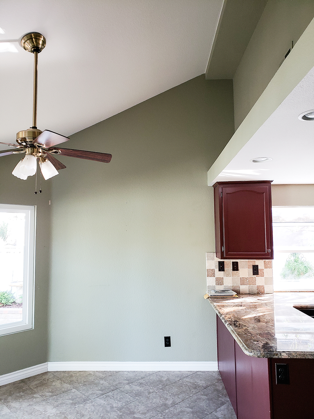 ceiling fan over empty area