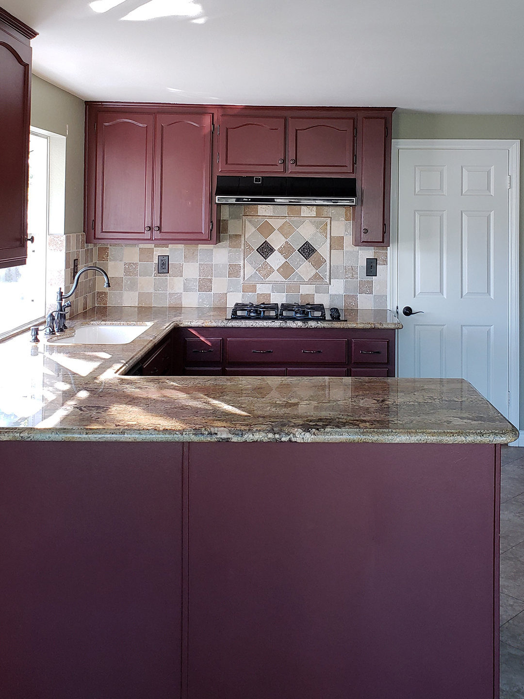 red cherry cabinets