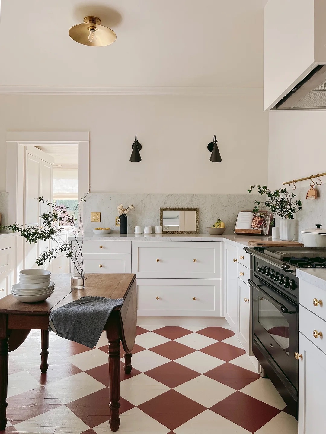 Kitchen with flush mount lighting