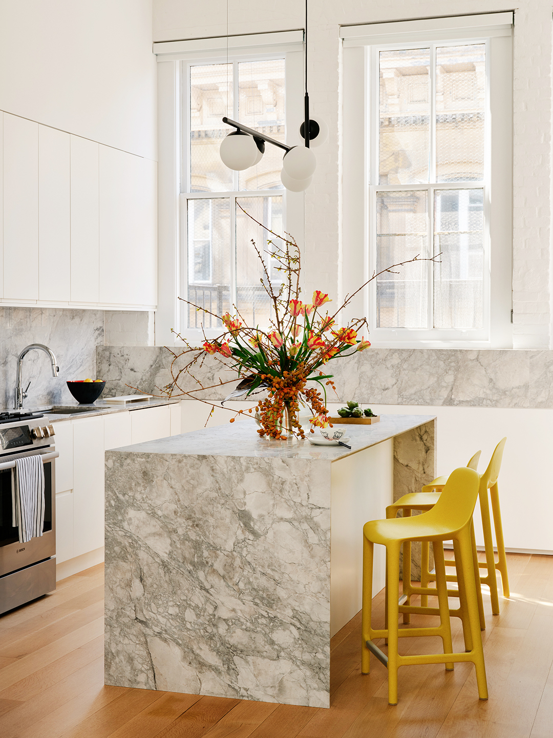 yellow bar stools