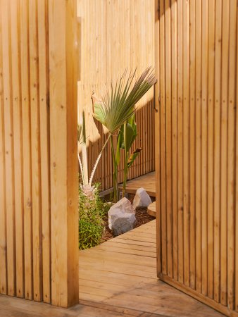 slatted front gate