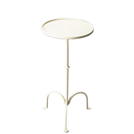  white metal side table