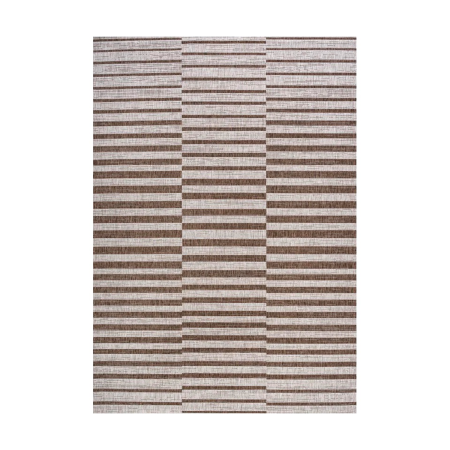  Ebern Designs 5-by-8 Alpha Beige and Brown Indoor/Outdoor Rug