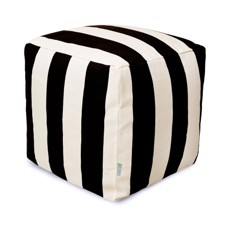  black and cream ottoman