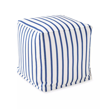  blue tent stripe pouf from serena & lily