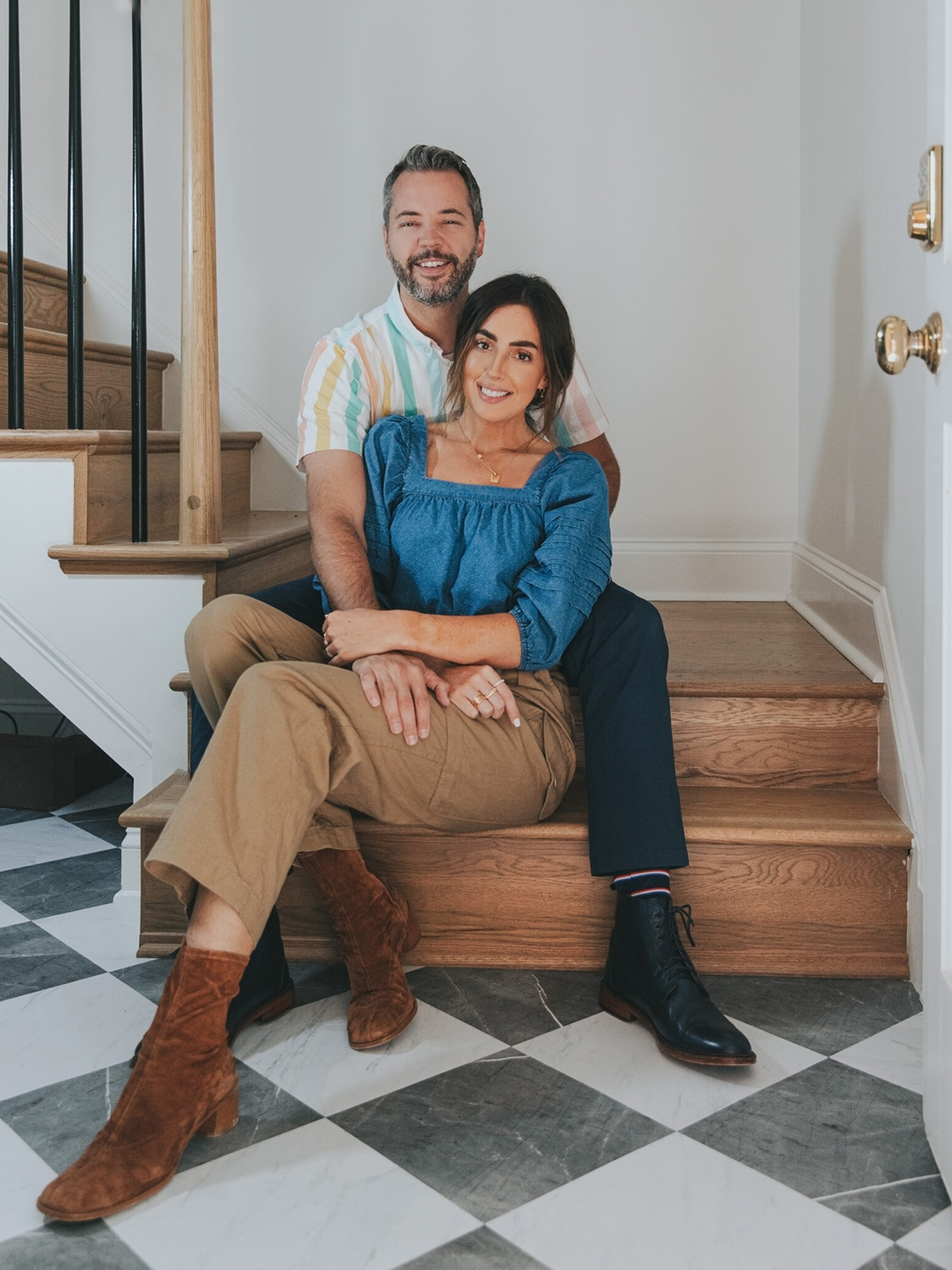 couple on stairs