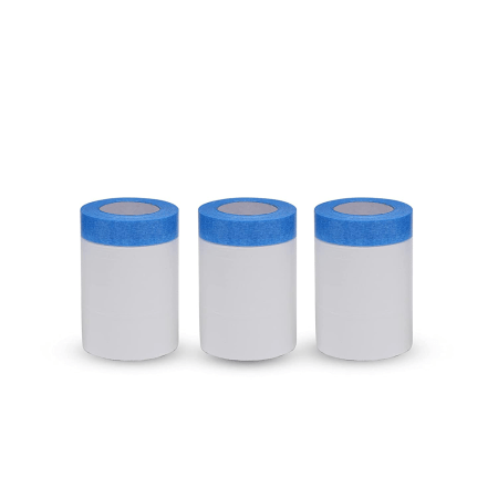  Three roles of paint tape and plastic