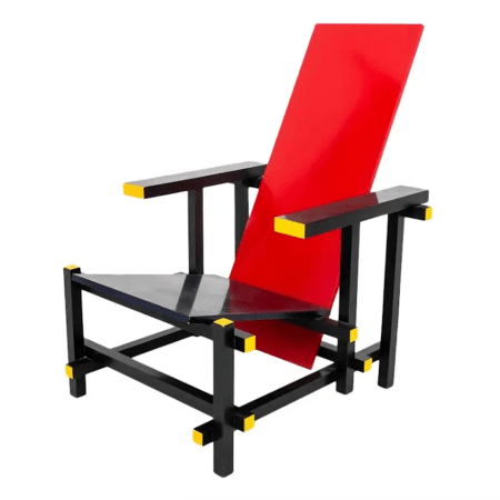  Gerrit Rietveld De Stijl Red Blue Chair