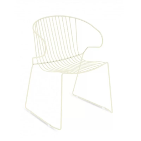  cream metal chair