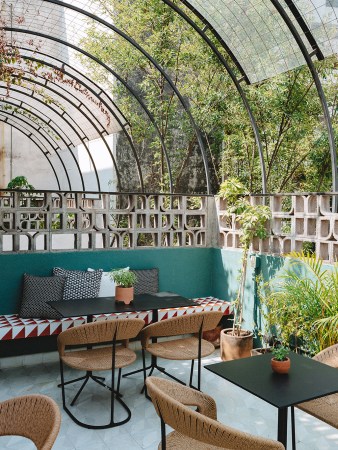 Patio at Hotel San Fernando in Mexico City