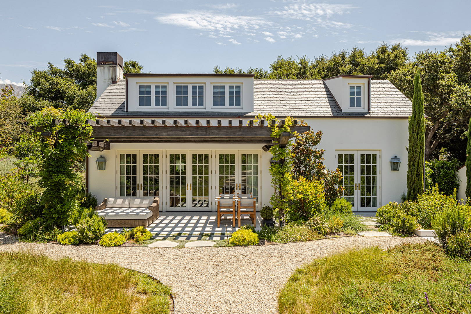 backyard view of Montecito guest house