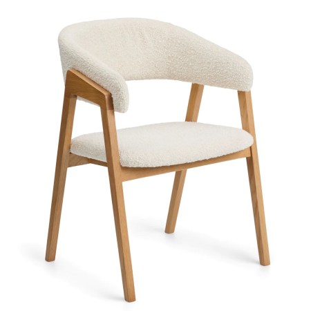  rounded boucle dining chair