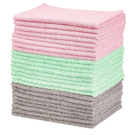  Microfiber cleaning cloths in a stack