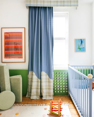 blue and green nursery