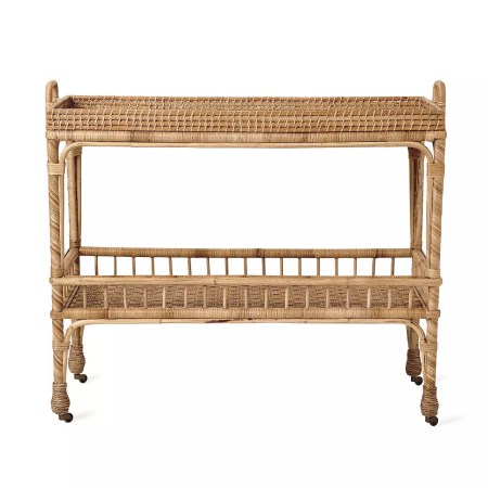  rattan bar cart