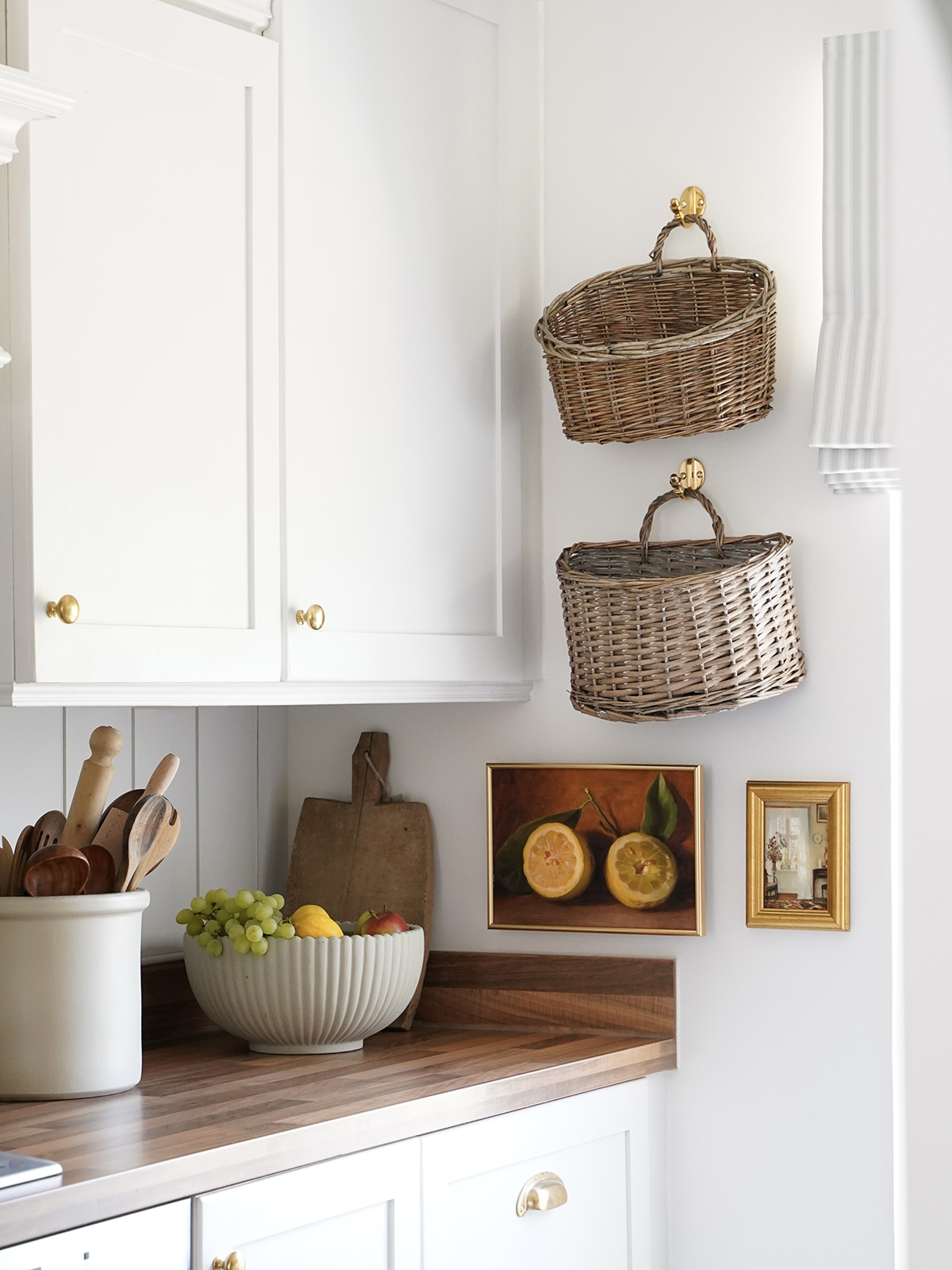 baskets on wall