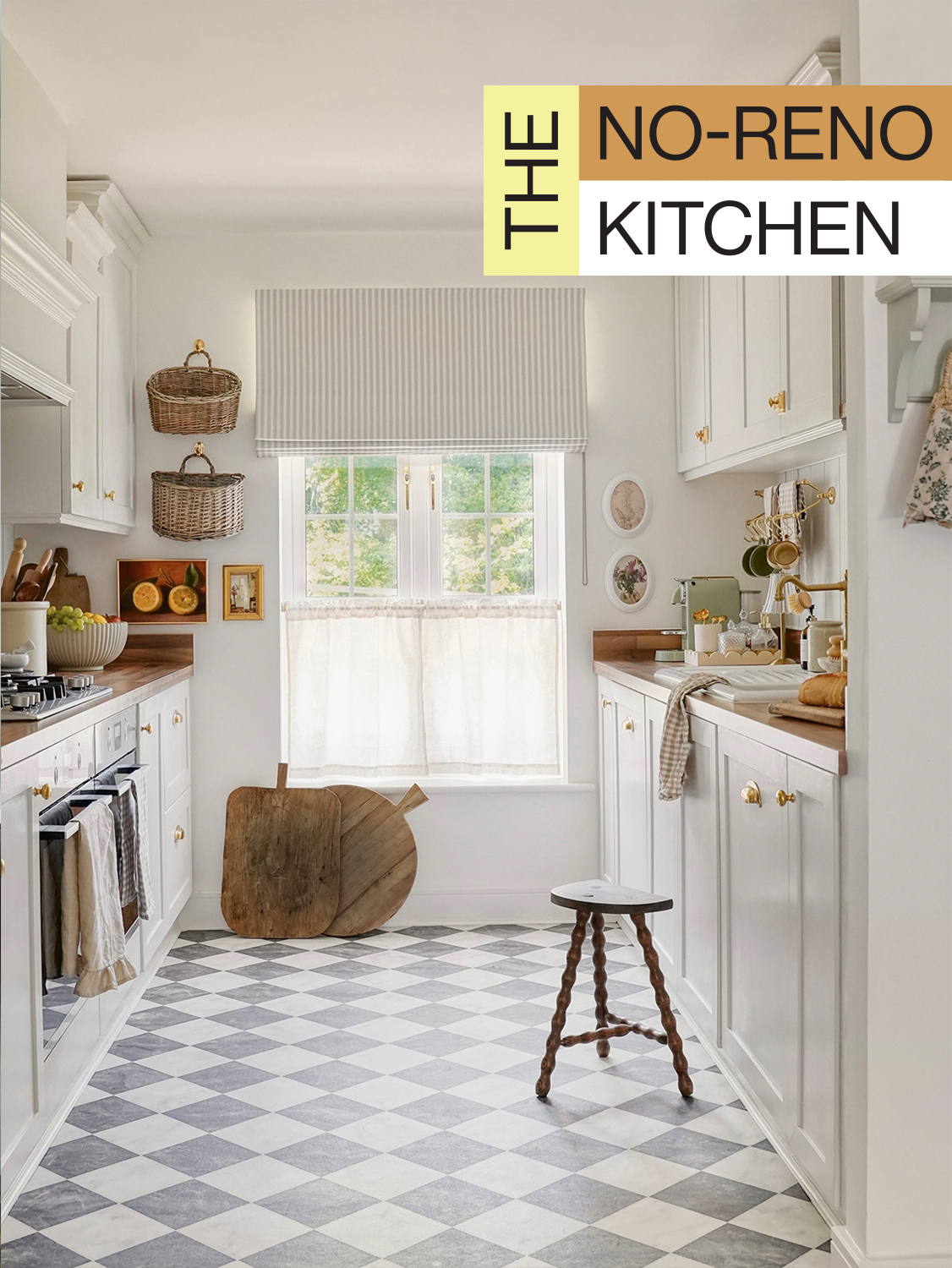 white galley kitchen