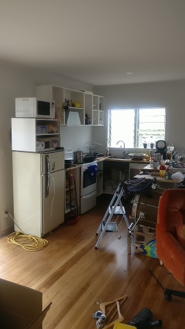 messy construction kitchen