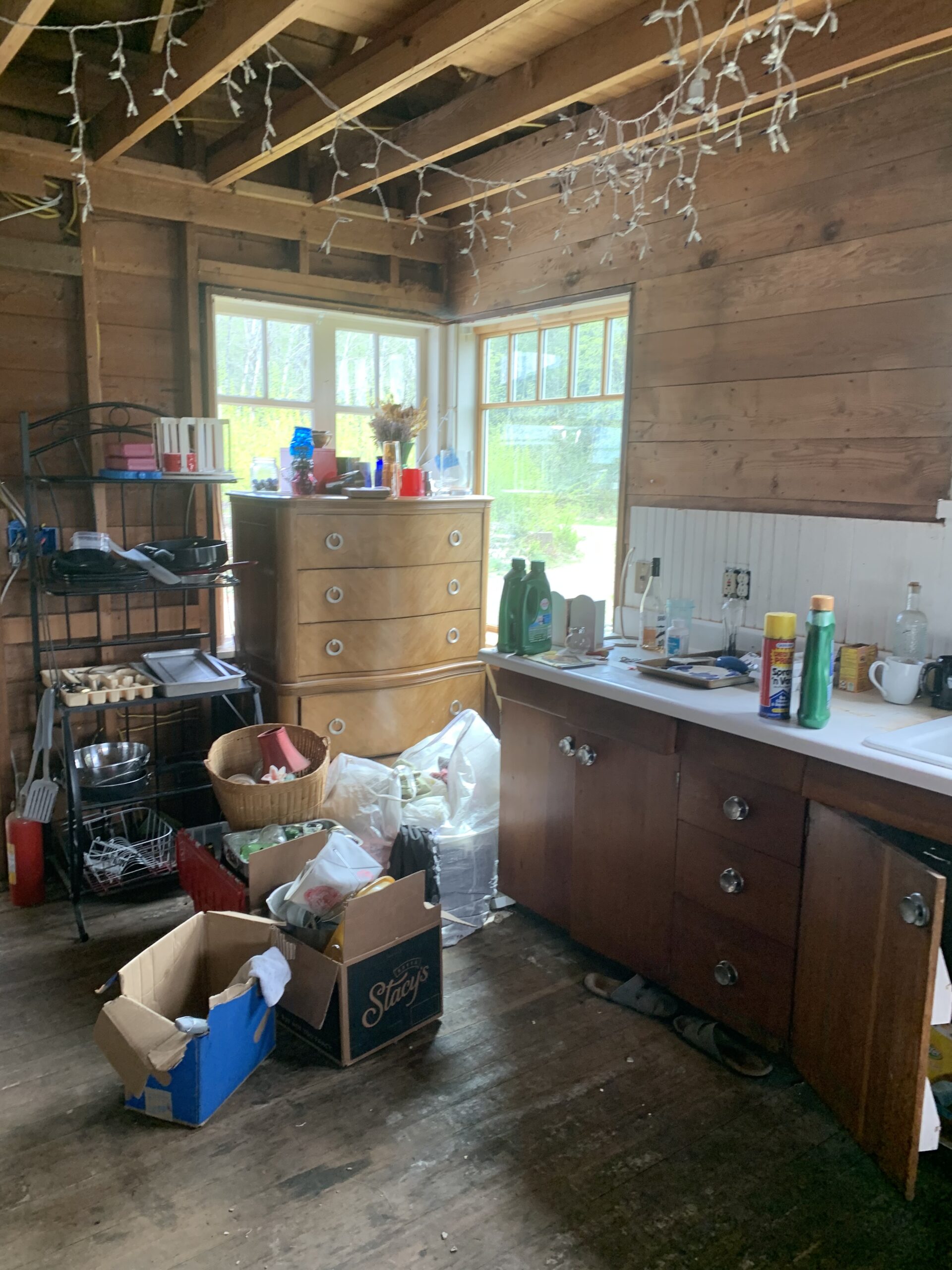 cluttered kitchen