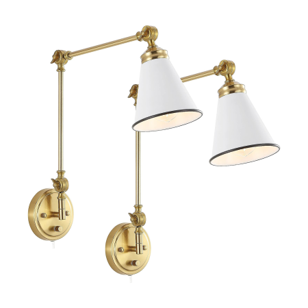  WINGBO Swing Arm Wall Lamp Set of 2