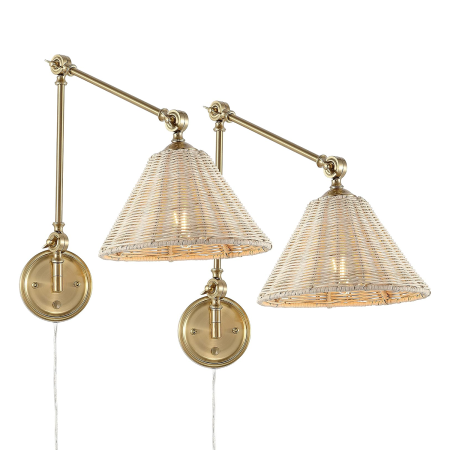  rattan sconces