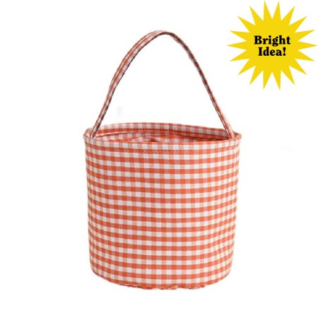  Orange Gingham Halloween Bucket