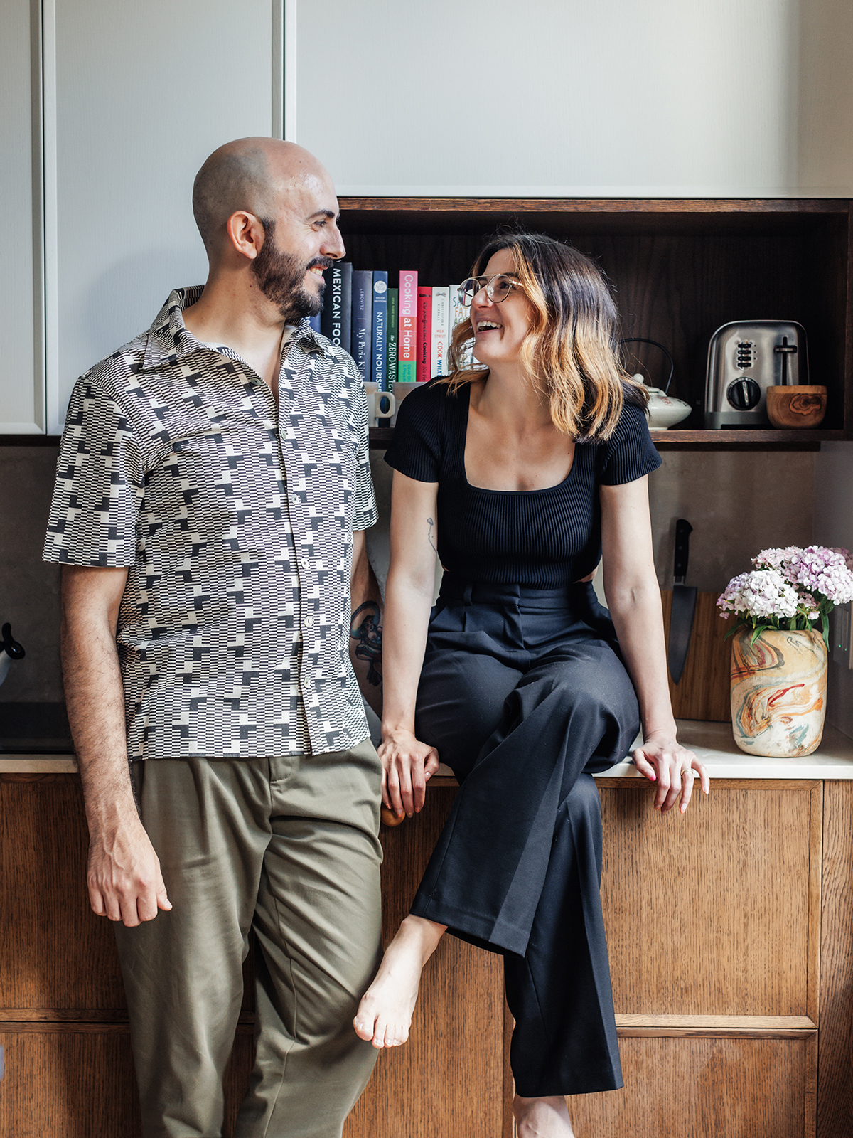 couple in their kitchen