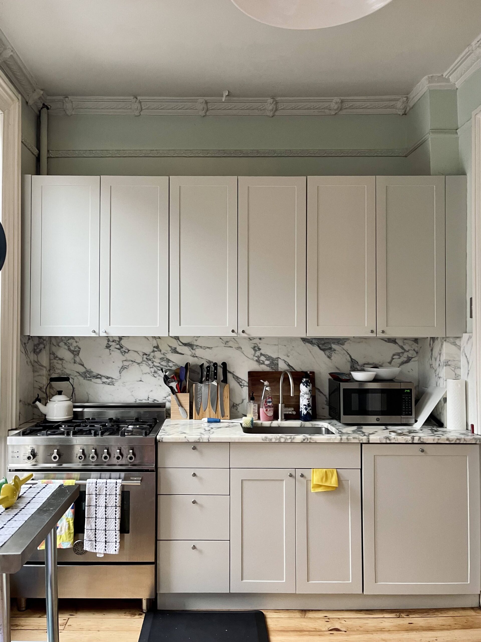 white cabinets