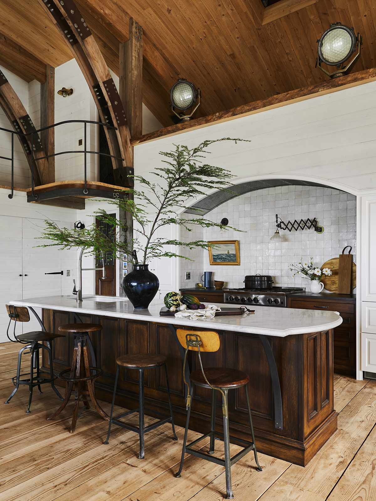 wood kitchen island