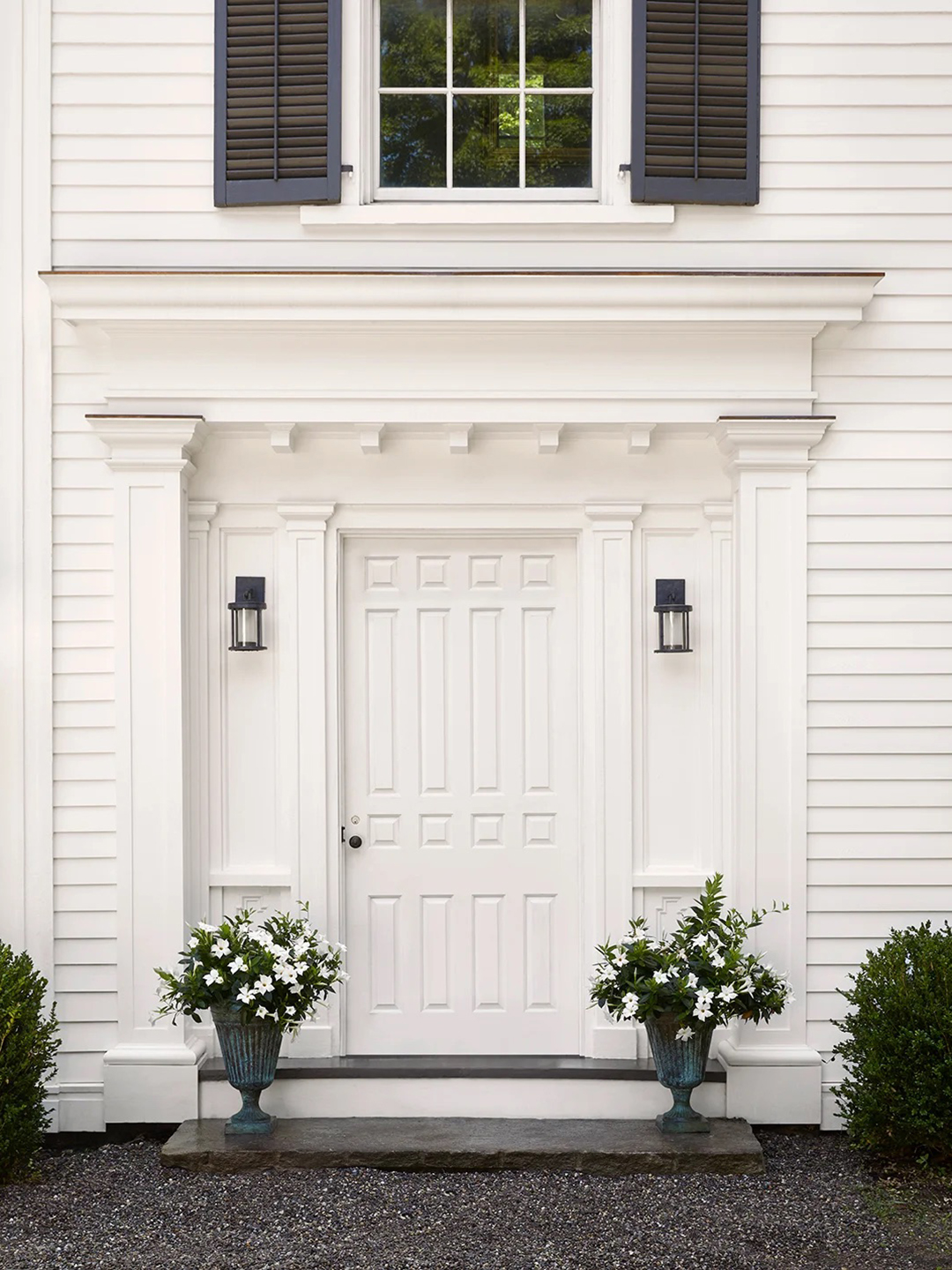 white house with white door