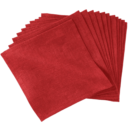  Solino Home Red Linen Cocktail Napkins