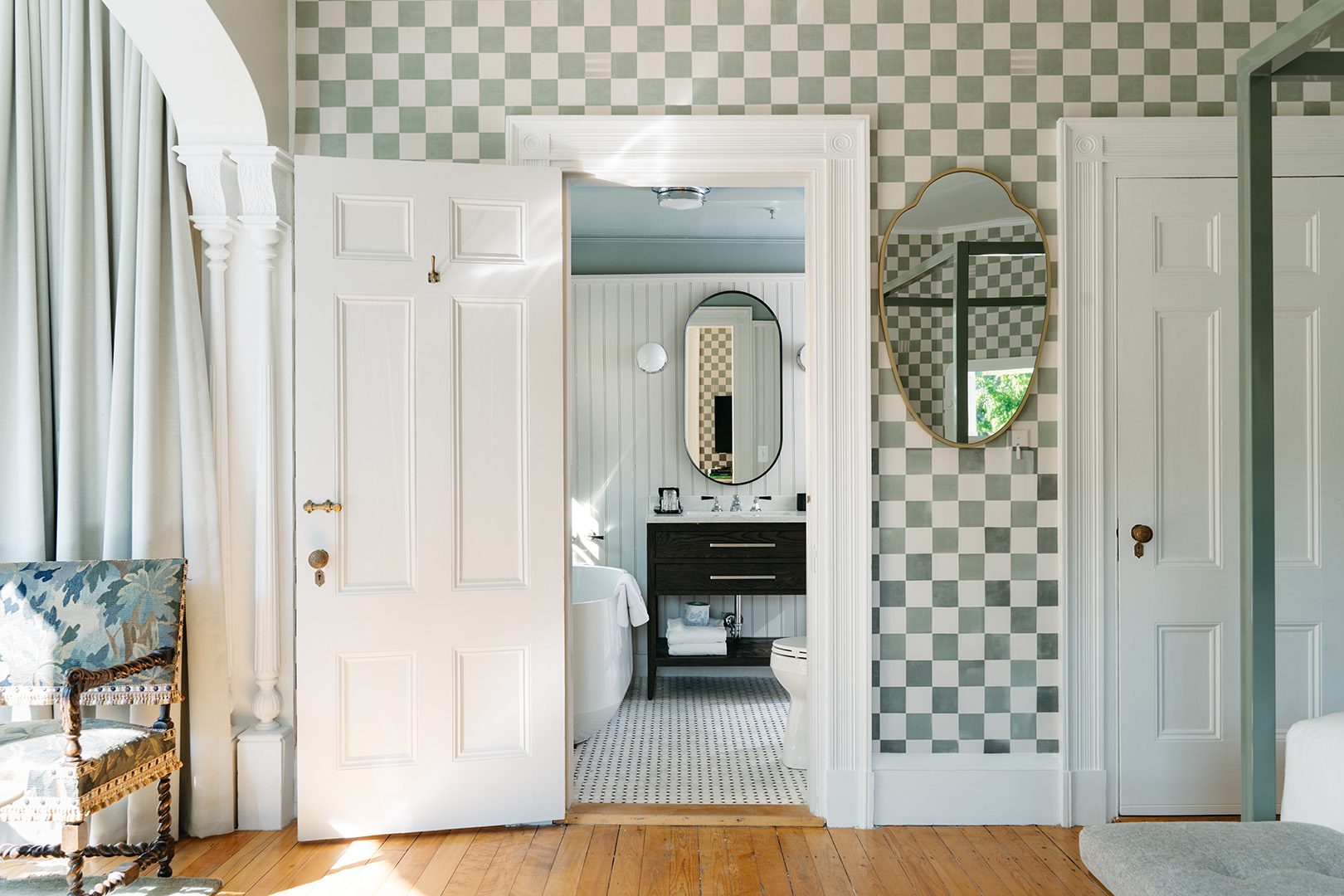 checkerboard bedroom suite