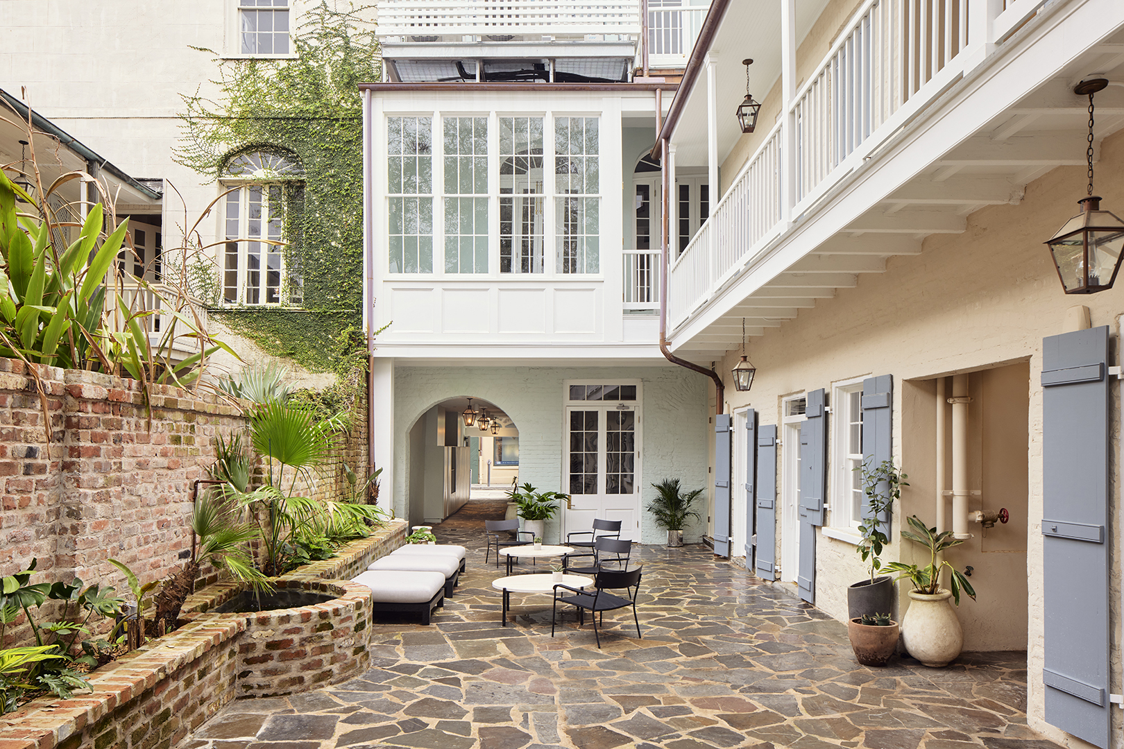 Pristine courtyard in New Orleans