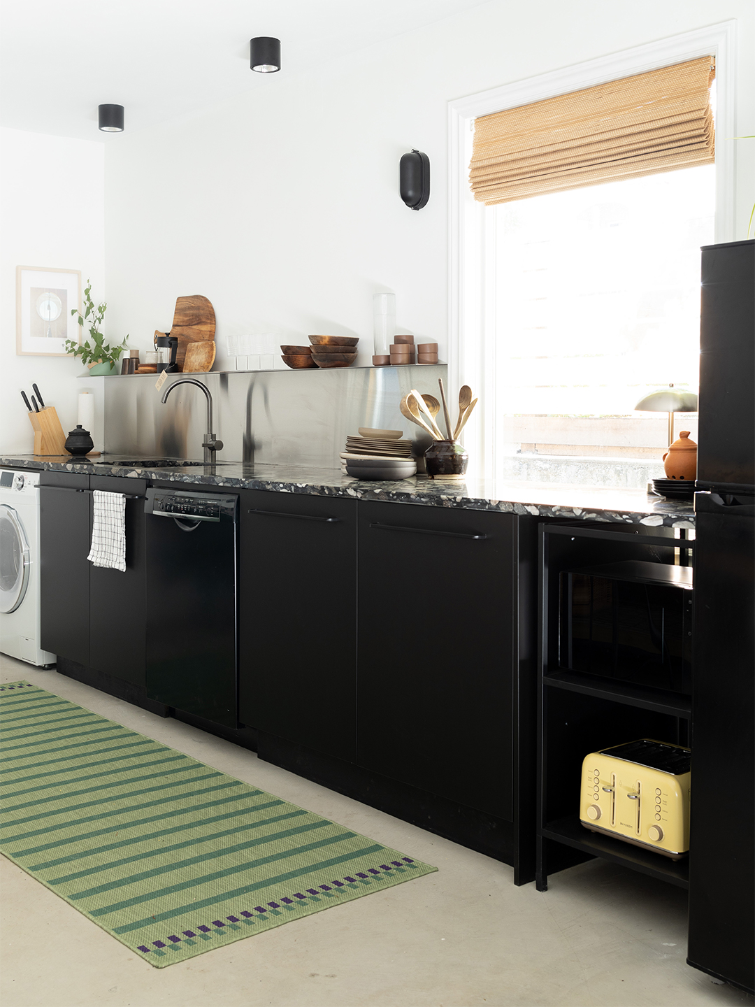 black kitchenette