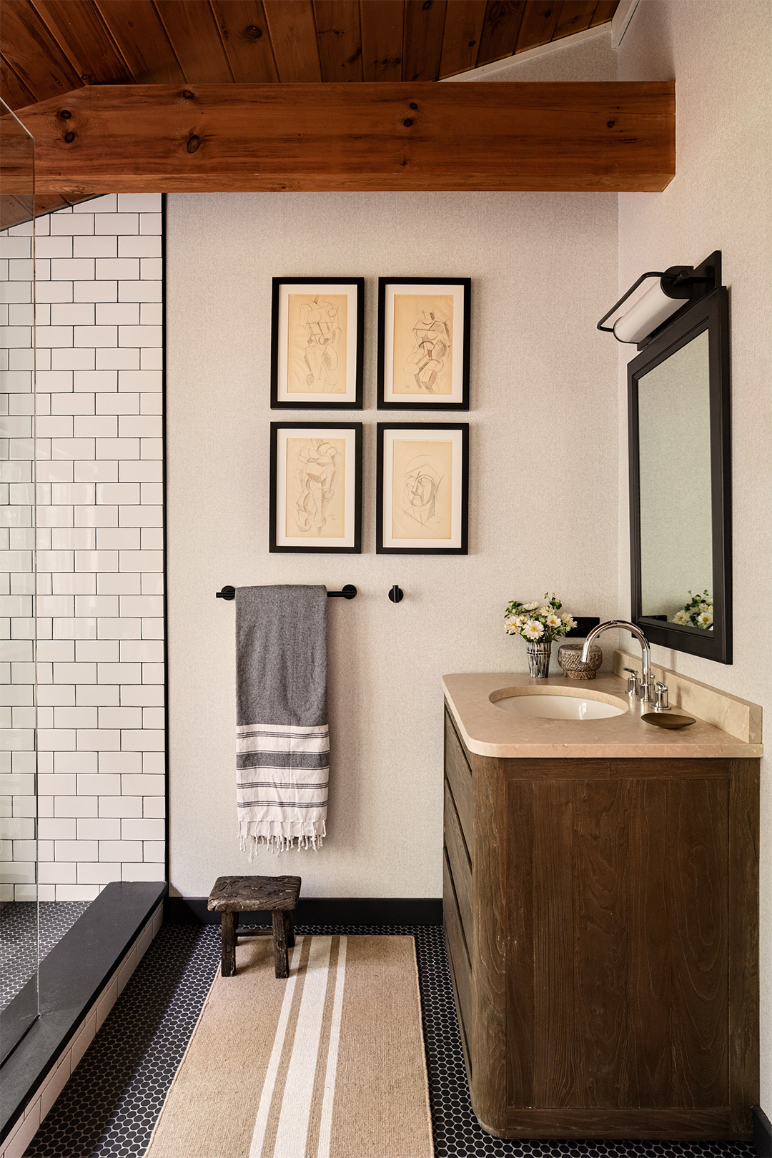 subway tile shower