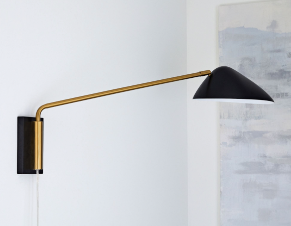  black modern sconce