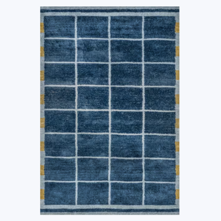  blue windowpane rug